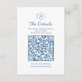 Carte D'accompagnement Whimsical Doodles Détails du Mariage RSVP QR Code