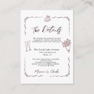 Carte D'accompagnement Whimsical Hand Drawn Illustrated The Details 