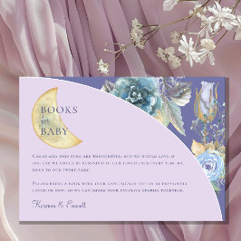 Carte D'accompagnement Whimsical Lune Purple Baby shower Livres Pour Bébé