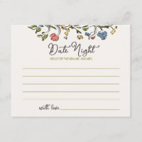 Whimsical Quirky Floral Fête des mariées Date Nuit