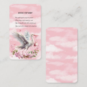 Carte D'accompagnement White Stork Rose Baby Girl Demande de réservation