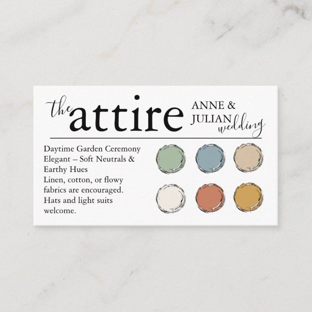 Carte D'accompagnement White The Attire QR Code enclosure Card  (Devant)