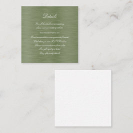 Carte D'accompagnement White Winterberry Green Leaf Gold Ribon Détails