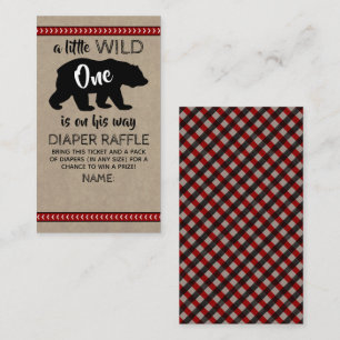 Carte D'accompagnement Wild One Boys Baby shower Déchets Raffle