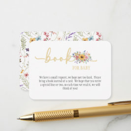 Carte D'accompagnement Wildflower Solid Yellow Baby Shower Book for Baby 
