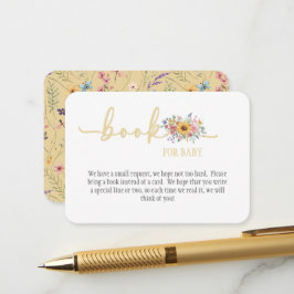 Carte D'accompagnement Wildflower Solid Yellow Baby Shower Book for Baby 