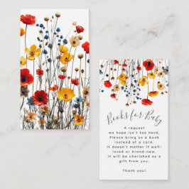 Carte D'accompagnement Wildflowers Elegant Baby Shower Books for Baby