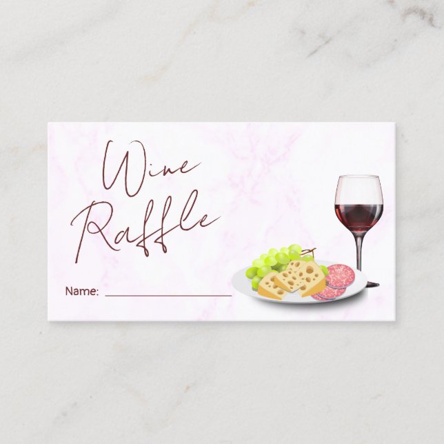 Carte D'accompagnement Wine & Charcuterie Bridal Shower Game (Devant)