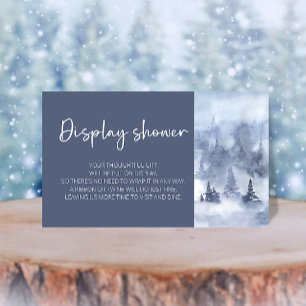 Carte D'accompagnement Winter Forest Waterton Marine Blue Display douche