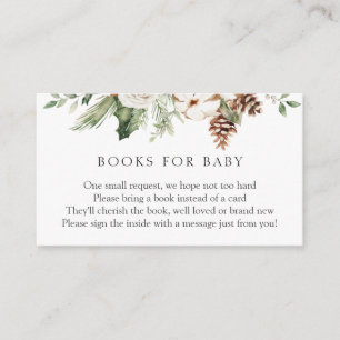 Carte D'accompagnement Winter Greenery et Pinecones Livres pour bébé