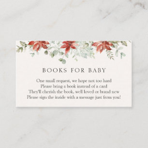 Carte D'accompagnement Winter Greenery et Poinsettia Livres pour bébé