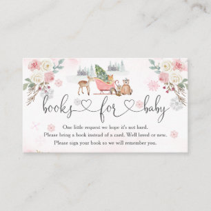 Carte D'accompagnement Winter Pink Woodland Animals Girls Livres Pour Béb