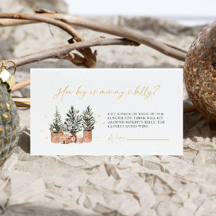 Carte D'accompagnement Winter Rustic Noël Quelle taille est le ventre de 