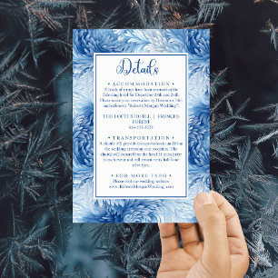 Carte D'accompagnement Winter Wonderland Blue Snowflakes Détails du Maria