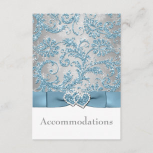 Carte D'accompagnement Winter Wonderland, Coeurs joints Mariage Enclôture
