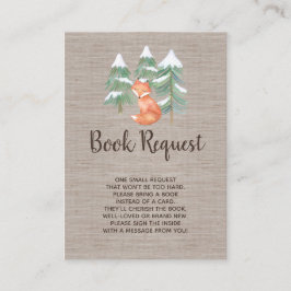 Carte D'accompagnement Winter Woodland Fox Demande de livre Insertion d'i