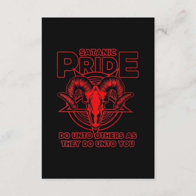 Carte D'accompagnement Womens Satanism Pagan Goat Satan (Devant)