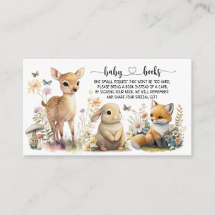 Carte D'accompagnement Woodland Baby shower I Anniversaire Demande de rés