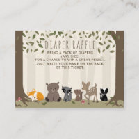 Woodland Créatures Baby Diaper Raffle
