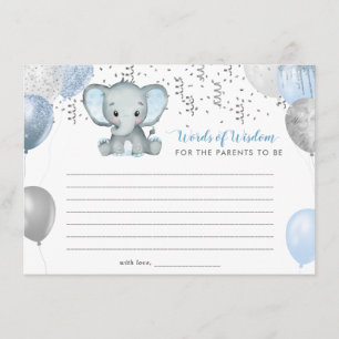 Carte D'accompagnement Words of Wisdom Boy Baby shower Conseil