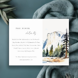 Carte D'accompagnement Yosemite National Park Watercolor Détails du Maria