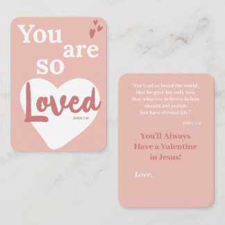 Carte D'accompagnement You Are So Loved Christian Valentine's Day Card
