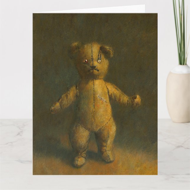 Carte d'accueil de grande taille de l'ours en pelu (Devant)