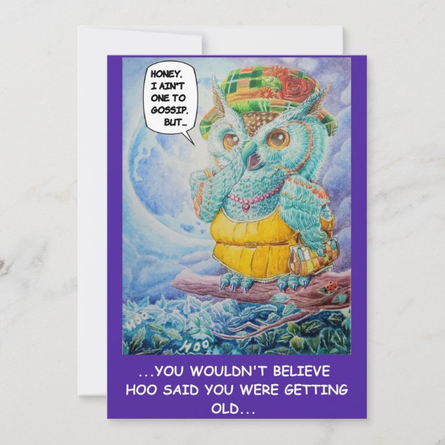 CARTE D'ACCUEIL DE L'ANNIVERSAIRE GOSSIP (Devant)