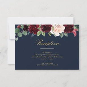 Carte d'accueil de mariage pour la marine et les f