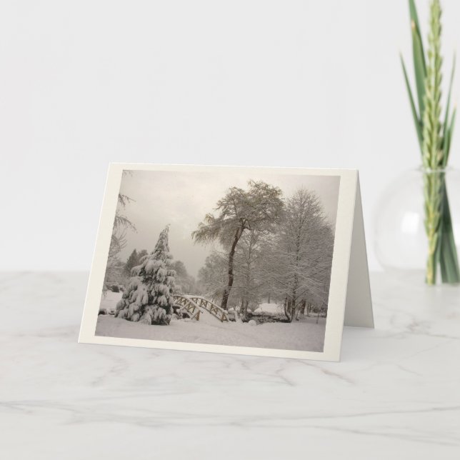 Carte d'accueil du pont d'hiver personnalisée ou b (Devant)