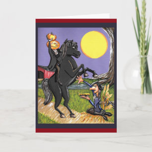 Carte d'accueil Horseman Ichabod Crane sans tête