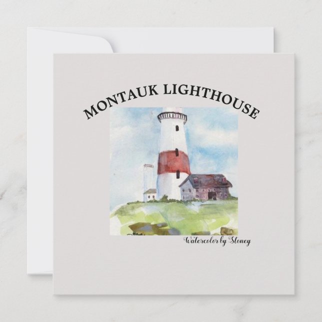 CARTE D'ACCUEIL - MONTAUK LIGHTHOUSE (Devant)