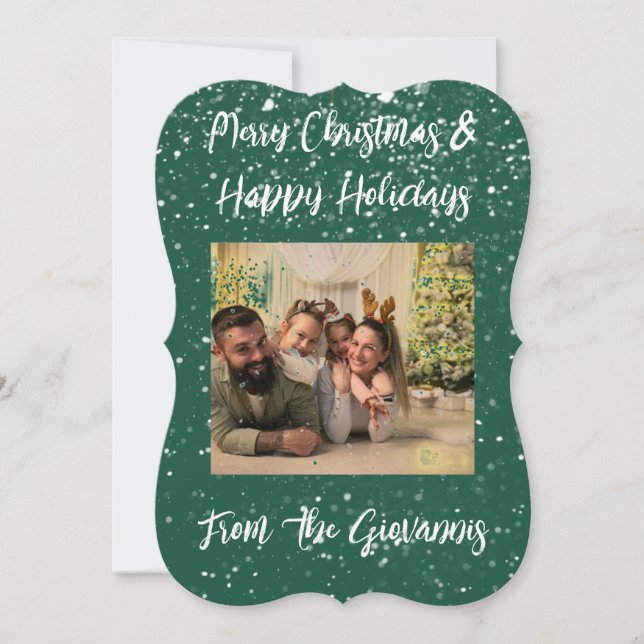 CARTE D'ACCUEIL PERSONNALISÉE MERRY CHRISTMAS (Devant)
