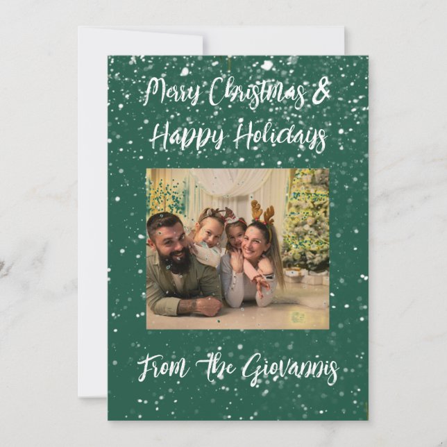 CARTE D'ACCUEIL PERSONNALISÉE MERRY CHRISTMAS (Devant)