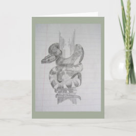 Carte d'accueil serpent vide à l'intérieur