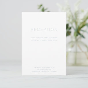 Carte d'accueil simple et moderne Dusty Blue Weddi