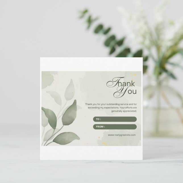 carte d'achat de thanku (Debout devant)