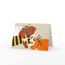 Dachshund Bumblebee avec friandises pour chien