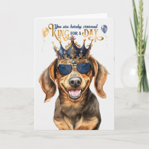 Carte Dachshund Chien King pour une journée d'anniversai