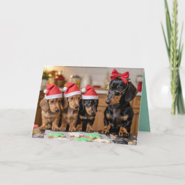 Carte Dachshund Christmas Cookies Card