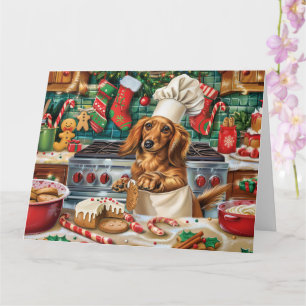 Carte Dachshund Gîtes : Noël festif