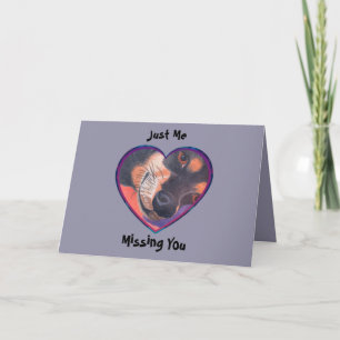 Carte Dachshund Juste Moi Manquant Ton Coeur