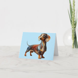 Carte Dachshund Quilling Design Toute Occasion