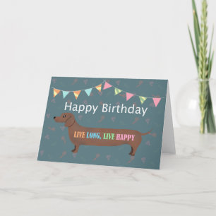 Carte Dachshund Saucisse chien Wiener chien drôle Annive
