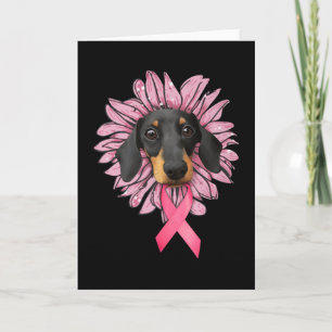 Carte dachshund sensibilisation au cancer du sein