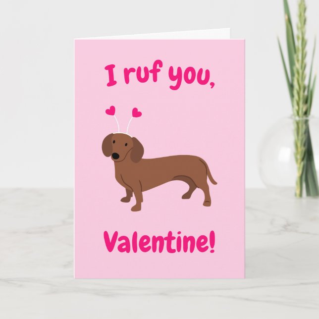 Carte Dachshund Valentine (Devant)