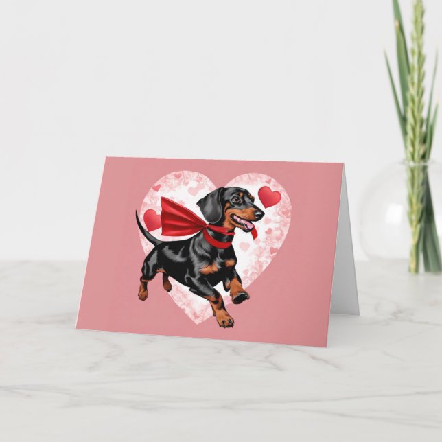 Carte Dachshund Valentine's Day Card (Devant)