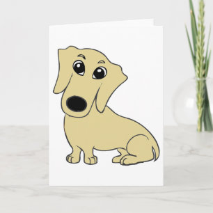 Carte dachshund wheaton dessin animé