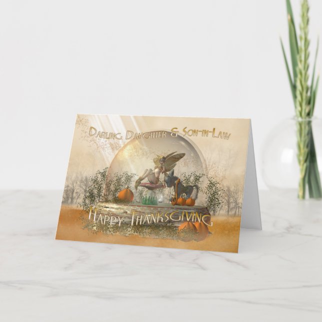 Carte d'action de grâce de la fille et du gendre a (Devant)