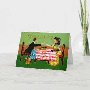 Carte d'action de grâce vintage victorienne